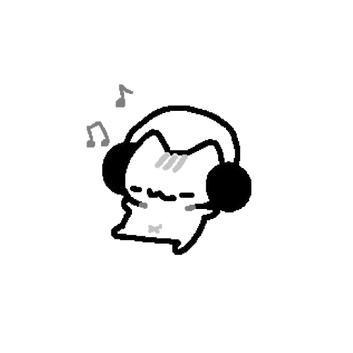 chill cat doodle